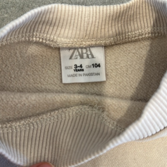 Zara Boys Beige Sweatshirt, Sz 3-4 Years - Picture 3 of 5